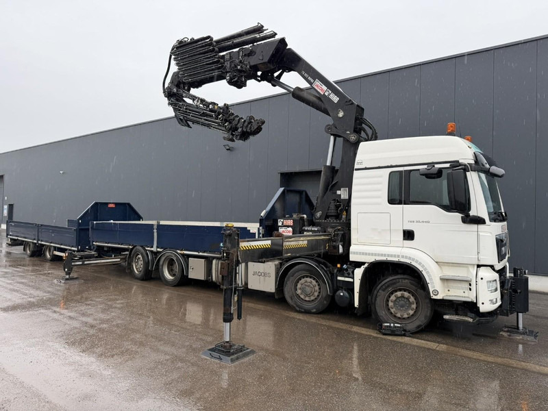 MAN TGS 35.440 8x2/4 HYDRO-DRIVE + KRAN HIAB 622 E-6 HIPRO + FLY-JIB 150X-6 + WINCH - FRONT STAB - LIFT + STEERING AXLE + PACTON 2-AXLE TRAILER - Dropside/ Flatbed truck, Crane truck: picture 1 MAN TGS 35.440 8x2/4 HYDRO-DRIVE + KRAN HIAB 622 E-6 HIPRO + FLY-JIB 150X-6 + WINCH - FRONT STAB - LIFT + STEERING AXLE + PACTON 2-AXLE TRAILER - Dropside/ Flatbed truck, Crane truck: picture 1