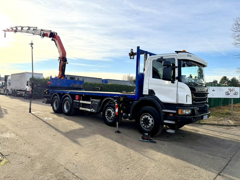 Scania P410 8x4 PRITSCHE + KRAN PALFINGER PK33002 F (7x) - RETARDER - 5/6F - ROTATOR - PLATFORM 7m10 - BIG AXLES HUB REDUCTION - Dropside/ Flatbed truck, Crane truck: picture 2 Scania P410 8x4 PRITSCHE + KRAN PALFINGER PK33002 F (7x) - RETARDER - 5/6F - ROTATOR - PLATFORM 7m10 - BIG AXLES HUB REDUCTION - Dropside/ Flatbed truck, Crane truck: picture 2