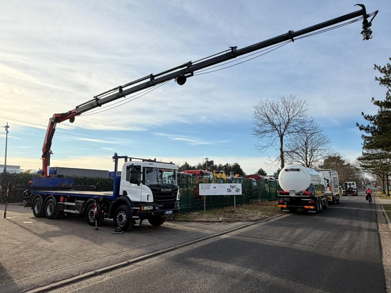 Scania P410 8x4 PRITSCHE + KRAN PALFINGER PK33002 F (7x) - RETARDER - 5/6F - ROTATOR - PLATFORM 7m10 - BIG AXLES HUB REDUCTION - Dropside/ Flatbed truck, Crane truck: picture 3 Scania P410 8x4 PRITSCHE + KRAN PALFINGER PK33002 F (7x) - RETARDER - 5/6F - ROTATOR - PLATFORM 7m10 - BIG AXLES HUB REDUCTION - Dropside/ Flatbed truck, Crane truck: picture 3