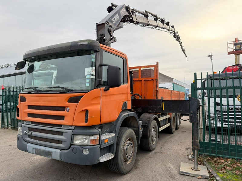 Scania P420 8X4 PRITSCHE + (25m) KRAN HIAB 422 E-5 HIPRO + JIB 100X-4 - RETARDER - *284.000km* - MANUAL - STEEL SPRING - EURO 3 - BE TRUCK - Dropside/ Flatbed truck, Crane truck: picture 4 Scania P420 8X4 PRITSCHE + (25m) KRAN HIAB 422 E-5 HIPRO + JIB 100X-4 - RETARDER - *284.000km* - MANUAL - STEEL SPRING - EURO 3 - BE TRUCK - Dropside/ Flatbed truck, Crane truck: picture 4