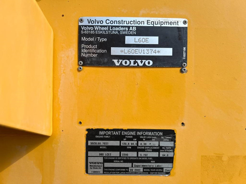 Wheel loader Volvo L60E: picture 10