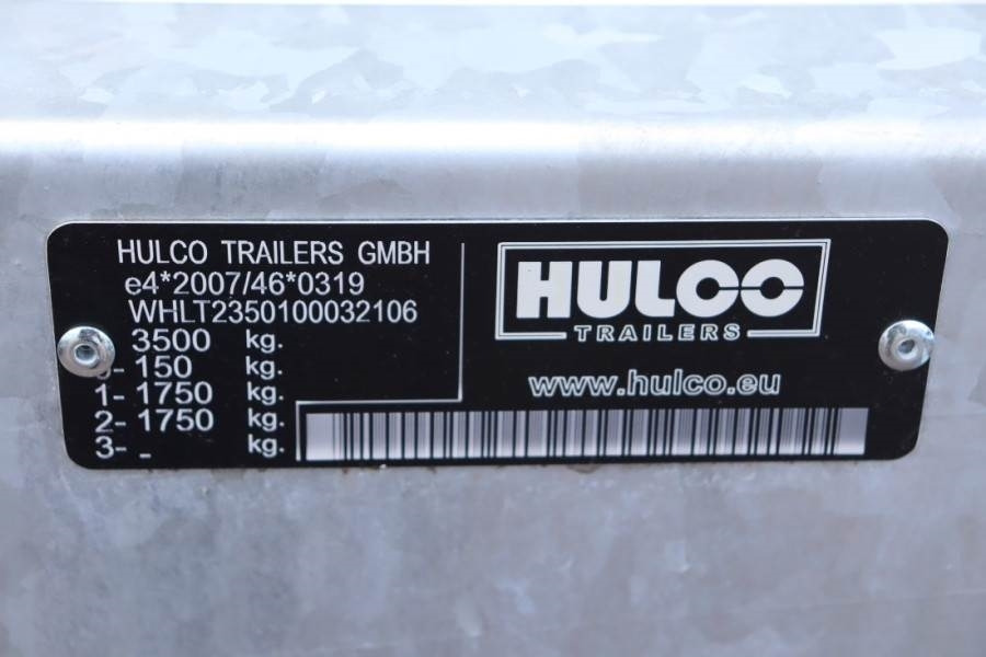 Car trailer Hulco Terrax-2 3500kg 2 Axel Trailer, 2.770 kg Capacity,: picture 6