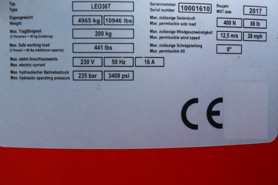 Teupen Leo 36t Valid inspection, *Guarantee! 230 V Electr - Articulated boom, Spider lift: picture 4 Teupen Leo 36t Valid inspection, *Guarantee! 230 V Electr - Articulated boom, Spider lift: picture 4