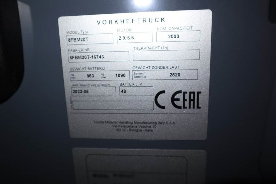 Toyota 8FBM20T Valid inspection, *Guarantee! Electric, 47 - Diesel forklift: picture 4 Toyota 8FBM20T Valid inspection, *Guarantee! Electric, 47 - Diesel forklift: picture 4