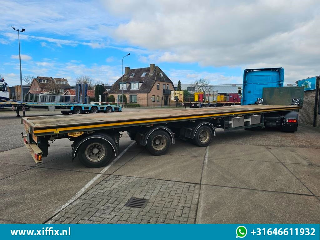 Broshuis 3-ass. Vlakke uitschuifbare Mega oplegger / 3x gestuurd - Dropside/ Flatbed semi-trailer: picture 4 Broshuis 3-ass. Vlakke uitschuifbare Mega oplegger / 3x gestuurd - Dropside/ Flatbed semi-trailer: picture 4