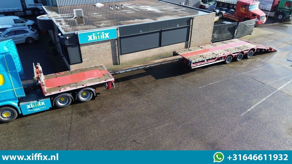 Faymonville 3-ass. Vlakke uitschuifbare Mega oplegger / Uitklapbare laadvloer kl - Dropside/ Flatbed semi-trailer: picture 1 Faymonville 3-ass. Vlakke uitschuifbare Mega oplegger / Uitklapbare laadvloer kl - Dropside/ Flatbed semi-trailer: picture 1