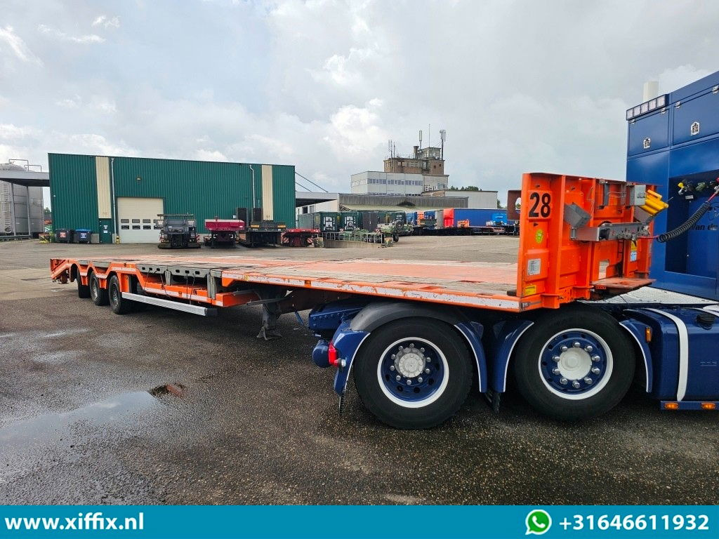 Faymonville 3-ass. Vlakke uitschuifbare Mega oplegger / Uitklapbare laadvloer klep / Naloop gestuurd - Dropside/ Flatbed semi-trailer: picture 4 Faymonville 3-ass. Vlakke uitschuifbare Mega oplegger / Uitklapbare laadvloer klep / Naloop gestuurd - Dropside/ Flatbed semi-trailer: picture 4