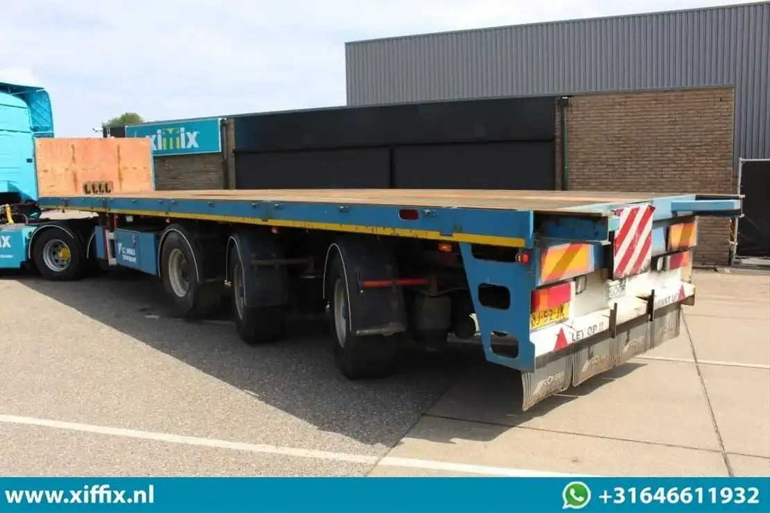 Floor 3-ass. Vlakke uitschuifbare oplegger / 2x gestuurd / 13908 - Dropside/ Flatbed semi-trailer: picture 3 Floor 3-ass. Vlakke uitschuifbare oplegger / 2x gestuurd / 13908 - Dropside/ Flatbed semi-trailer: picture 3