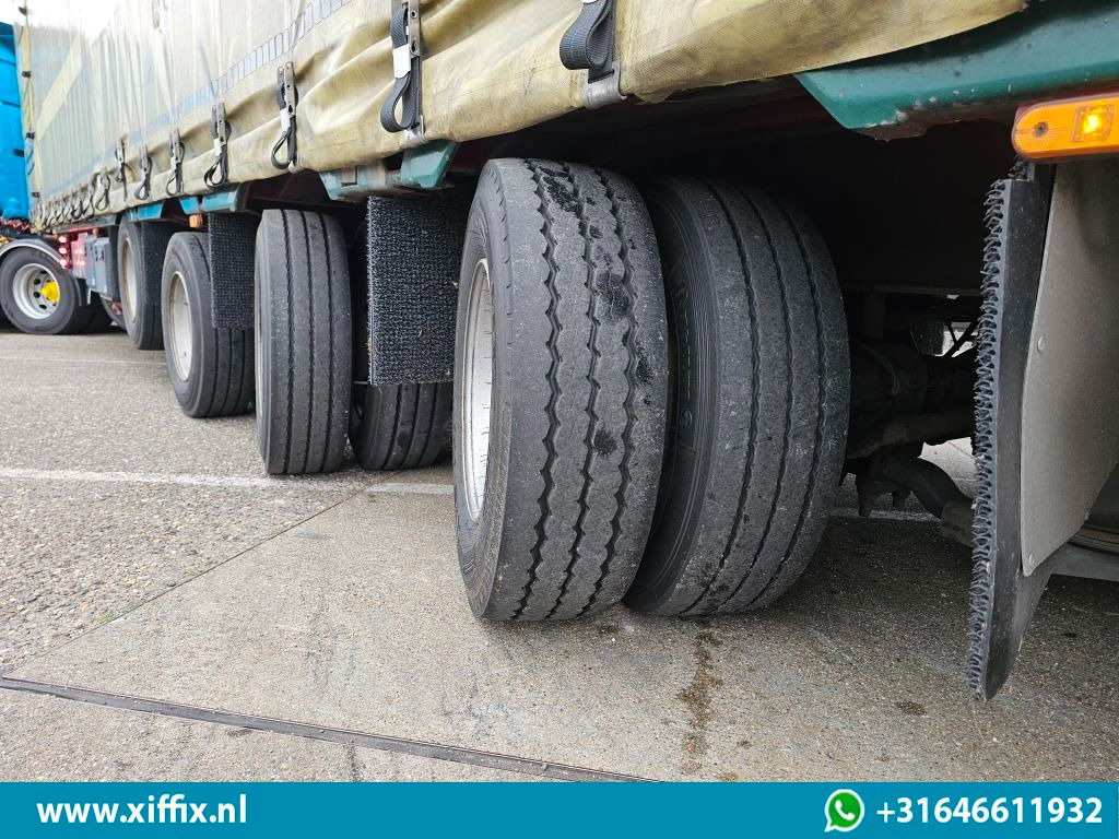 Meusburger 4-ass. Vlakke Mega oplegger met elektrische huifopbouw / 2x naloop gestuurd - Dropside/ Flatbed semi-trailer: picture 4 Meusburger 4-ass. Vlakke Mega oplegger met elektrische huifopbouw / 2x naloop gestuurd - Dropside/ Flatbed semi-trailer: picture 4