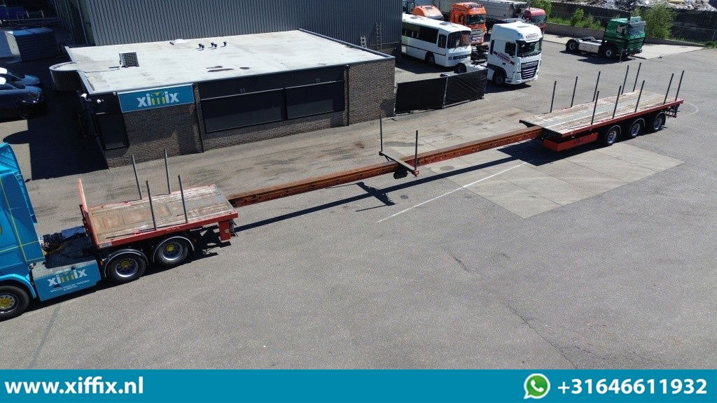 Nooteboom 3-ass. Vlakke dubbel 2x uitschuifbare oplegger / 3x gestuurd - Dropside/ Flatbed semi-trailer: picture 1 Nooteboom 3-ass. Vlakke dubbel 2x uitschuifbare oplegger / 3x gestuurd - Dropside/ Flatbed semi-trailer: picture 1