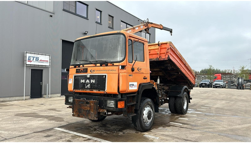 MAN 17.192 (4X4 / BIG AXLE / STEEL SUSPENSION / 8 TON CRANE) - Tipper, Crane truck: picture 1 MAN 17.192 (4X4 / BIG AXLE / STEEL SUSPENSION / 8 TON CRANE) - Tipper, Crane truck: picture 1