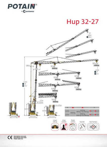Potain HUP 32-27 - Self-erecting tower crane: picture 1 Potain HUP 32-27 - Self-erecting tower crane: picture 1
