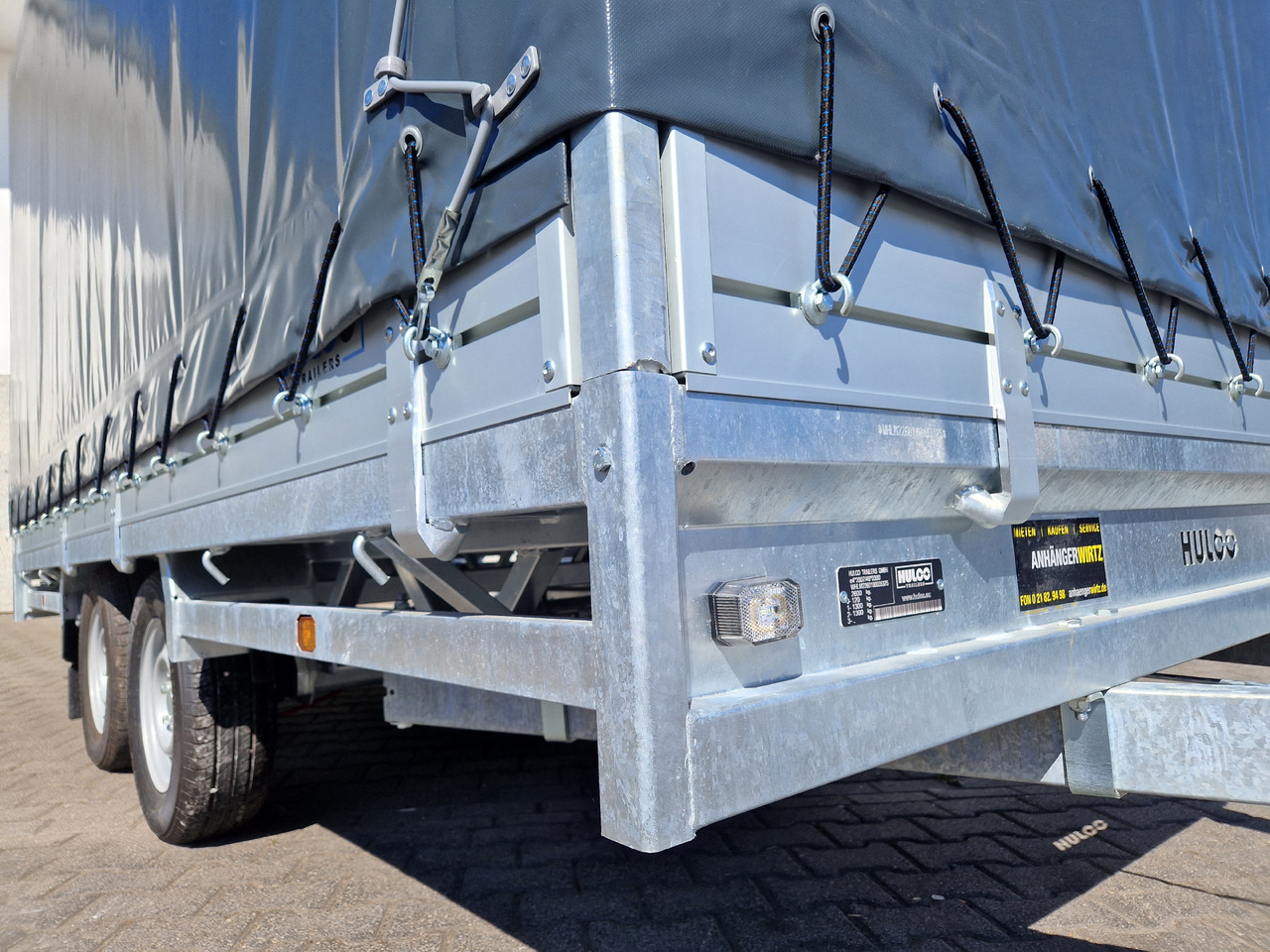 Curtainsider trailer MEDAX - 2 3000 405x203x210cm Hochplane grau 12" niedrig Fahrwerk 3000kg: picture 6