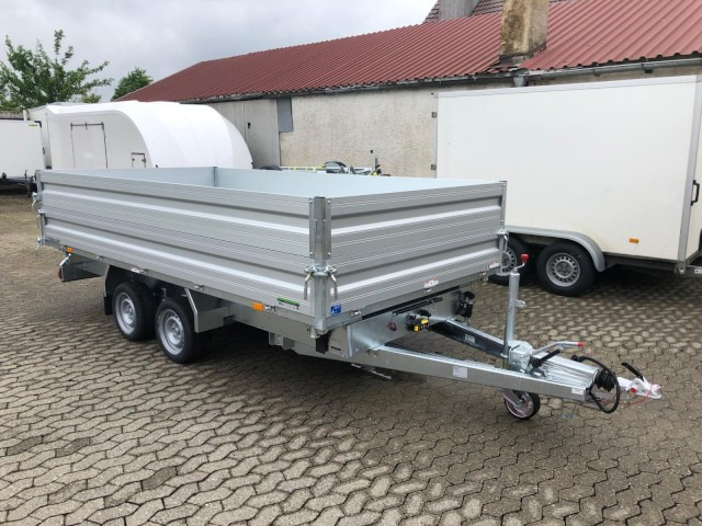 Humbaur 3-Seitenkipper HTK 3500.41 Alu mit BW-Aufsatz, 4100 x 2100 x 350 mm, 3,5 to. - Tipper trailer: picture 1 Humbaur 3-Seitenkipper HTK 3500.41 Alu mit BW-Aufsatz, 4100 x 2100 x 350 mm, 3,5 to. - Tipper trailer: picture 1
