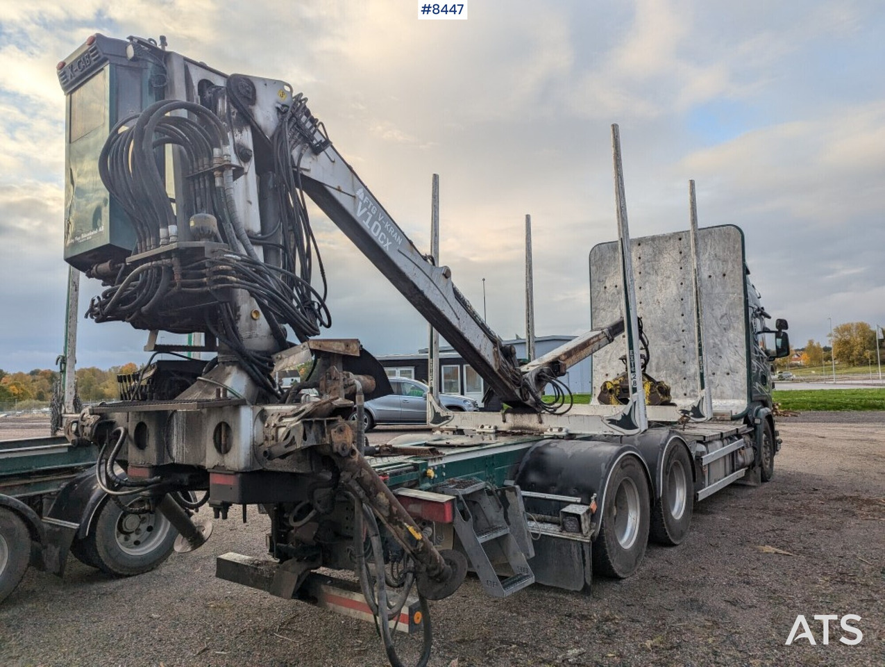 Timber Truck Scania R580 6X4 with crane and wagon - Timber truck: picture 3 Timber Truck Scania R580 6X4 with crane and wagon - Timber truck: picture 3