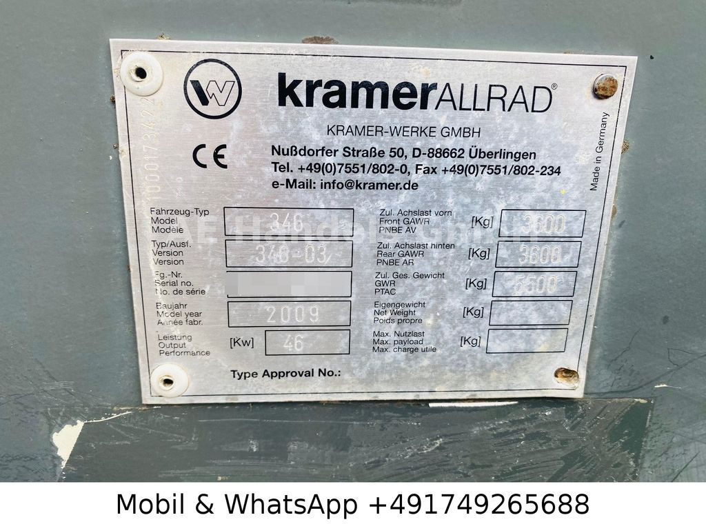Kramer Allrad 750 Typ 346 *Schaufel-0,65m³/4700Std.  leasing Kramer Allrad 750 Typ 346 *Schaufel-0,65m³/4700Std.: picture 16