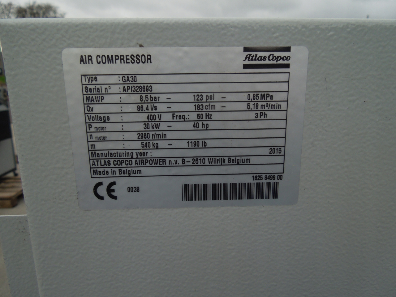 Atlas Copco GA30 - Air compressor: picture 3 Atlas Copco GA30 - Air compressor: picture 3