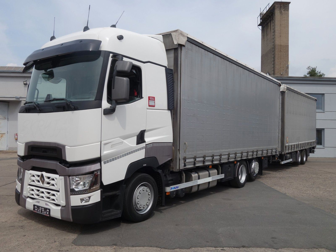 Renault T520 6x2 + trailer, 120m3, 2x Liftachse - Curtain side truck: picture 1 Renault T520 6x2 + trailer, 120m3, 2x Liftachse - Curtain side truck: picture 1