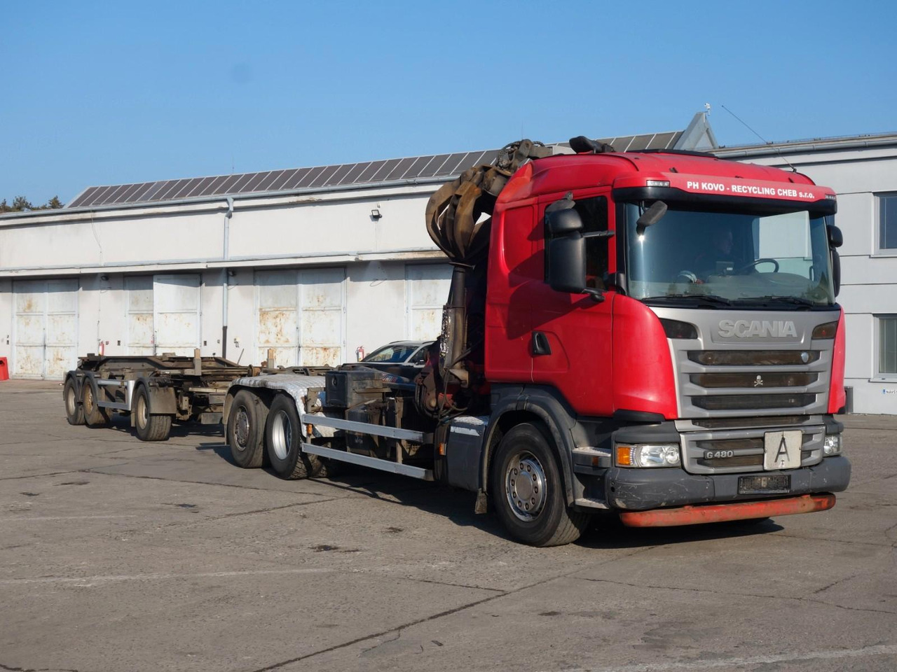 Scania G480, 6x2, Abroll, Kran, Palfinger + Auflieger - Hook lift truck, Crane truck: picture 2 Scania G480, 6x2, Abroll, Kran, Palfinger + Auflieger - Hook lift truck, Crane truck: picture 2