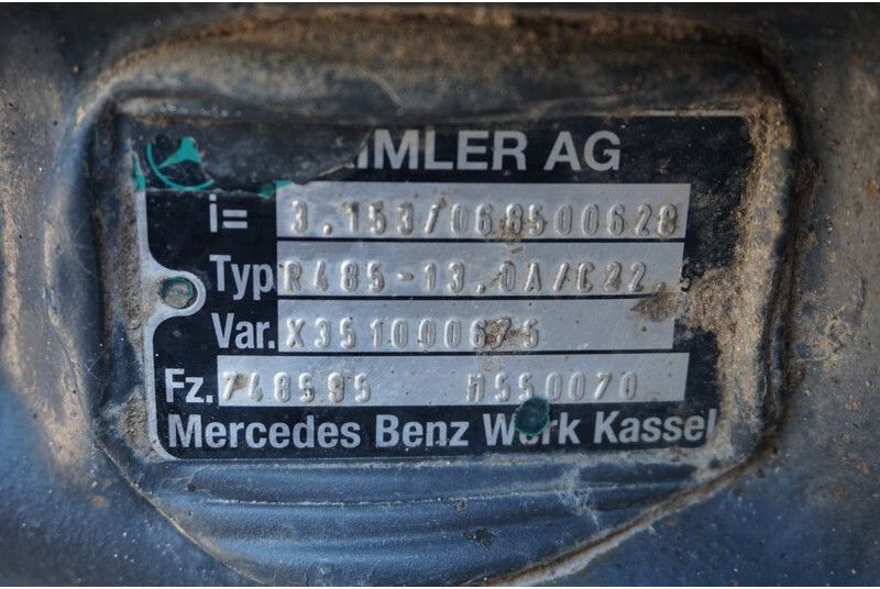 Mercedes-Benz R485-13A/C22.5 41/13 I=3.154 - Rear axle for Truck: picture 3 Mercedes-Benz R485-13A/C22.5 41/13 I=3.154 - Rear axle for Truck: picture 3