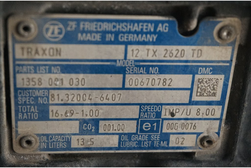 ZF 12TX2620DD TGX 81.32004-6407 - Gearbox for Truck: picture 5 ZF 12TX2620DD TGX 81.32004-6407 - Gearbox for Truck: picture 5