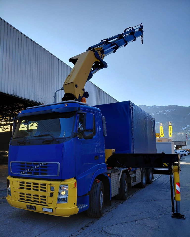 Volvo FH520 8x4R,E5,Palfinger PK100002 + spitz +winch - Crane truck, Curtain side truck: picture 2 Volvo FH520 8x4R,E5,Palfinger PK100002 + spitz +winch - Crane truck, Curtain side truck: picture 2
