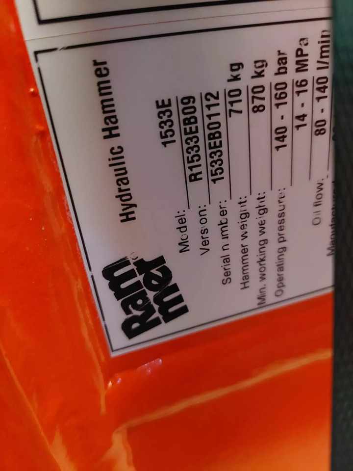 2023 Rammer 1533E - Hydraulic hammer: picture 3 2023 Rammer 1533E - Hydraulic hammer: picture 3