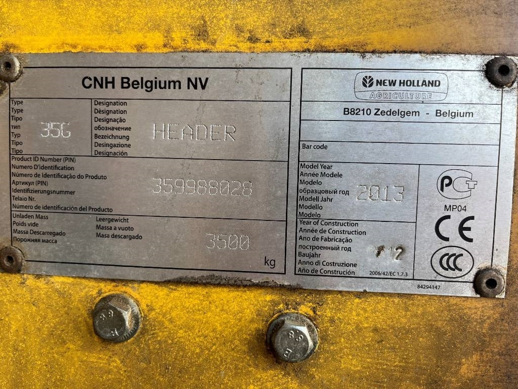 New Holland 35G Skärbord / Header - Combine header: picture 2 New Holland 35G Skärbord / Header - Combine header: picture 2