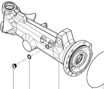 CLAAS Arion 610 660 Korpus Obudowa Pochwa Przedniej Osi 0011657710 0011638410 - Front axle for Agricultural machinery: picture 2 CLAAS Arion 610 660 Korpus Obudowa Pochwa Przedniej Osi 0011657710 0011638410 - Front axle for Agricultural machinery: picture 2