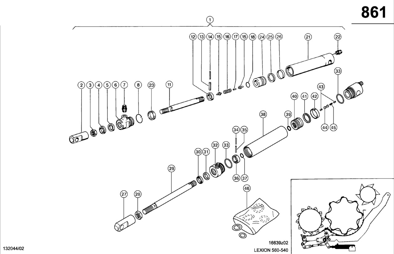 Claas Lexion 560 TŁOCZYSKO  0000876190 (Siłownik hydr. przestawianie klepiska, lewa) - Hydraulic cylinder for Agricultural machinery: picture 1 Claas Lexion 560 TŁOCZYSKO  0000876190 (Siłownik hydr. przestawianie klepiska, lewa) - Hydraulic cylinder for Agricultural machinery: picture 1