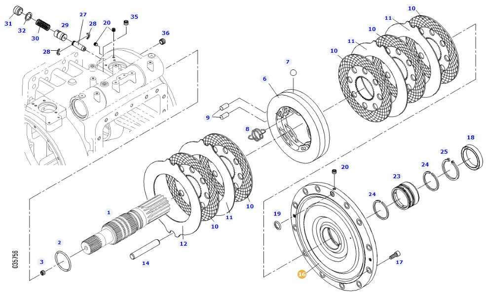 Fendt 414 Vario - wał hamulca tarczowego 411151150051 - Brake disc for Agricultural machinery: picture 1 Fendt 414 Vario - wał hamulca tarczowego 411151150051 - Brake disc for Agricultural machinery: picture 1