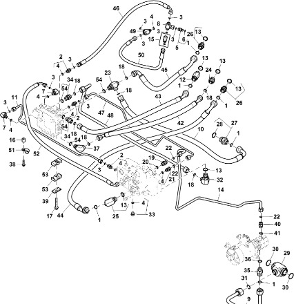 John Deere 9470RX - Linia RE576040 (Kierowanie) - Steering hose for Farm tractor: picture 1 John Deere 9470RX - Linia RE576040 (Kierowanie) - Steering hose for Farm tractor: picture 1