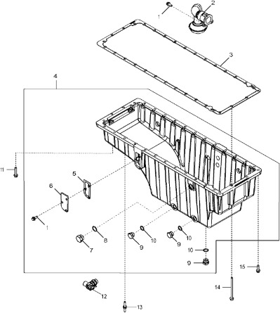 John Deere 9470RX - Miska olejowa RE539461 (Silnik) - Oil pan for Agricultural machinery: picture 1 John Deere 9470RX - Miska olejowa RE539461 (Silnik) - Oil pan for Agricultural machinery: picture 1
