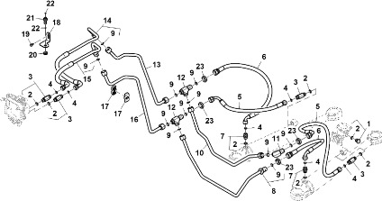 John Deere 9470RX - Przewód olejowy RE575215 (Kierowanie) - Steering hose for Farm tractor: picture 1 John Deere 9470RX - Przewód olejowy RE575215 (Kierowanie) - Steering hose for Farm tractor: picture 1
