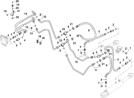 John Deere 9470RX - Przewód olejowy RE580770 (Kierowanie) - Steering hose for Farm tractor: picture 1 John Deere 9470RX - Przewód olejowy RE580770 (Kierowanie) - Steering hose for Farm tractor: picture 1
