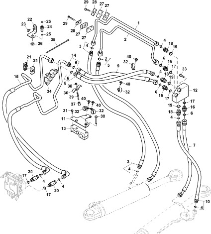 John Deere 9470RX - Przewód olejowy RE584902 (Kierowanie) - Steering hose for Farm tractor: picture 1 John Deere 9470RX - Przewód olejowy RE584902 (Kierowanie) - Steering hose for Farm tractor: picture 1