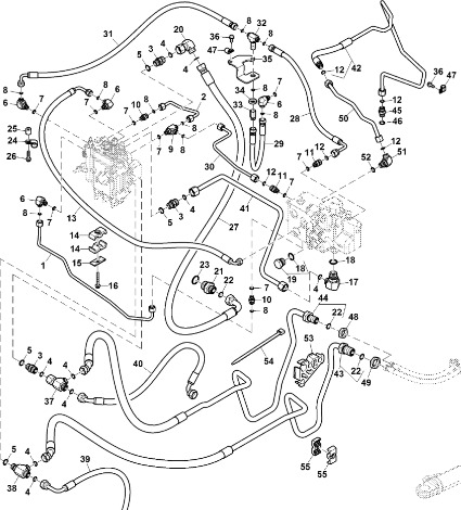 John Deere 9470RX - Przewód olejowy RE586886 (Kierowanie) - Steering hose for Agricultural machinery: picture 1 John Deere 9470RX - Przewód olejowy RE586886 (Kierowanie) - Steering hose for Agricultural machinery: picture 1