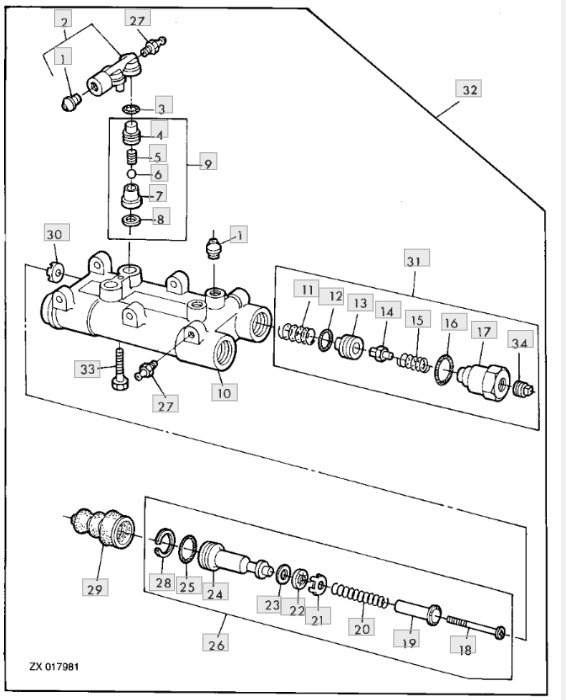 John Deere CTS - pompa hamulcowa AH155831 - Brake parts for Agricultural machinery: picture 1 John Deere CTS - pompa hamulcowa AH155831 - Brake parts for Agricultural machinery: picture 1