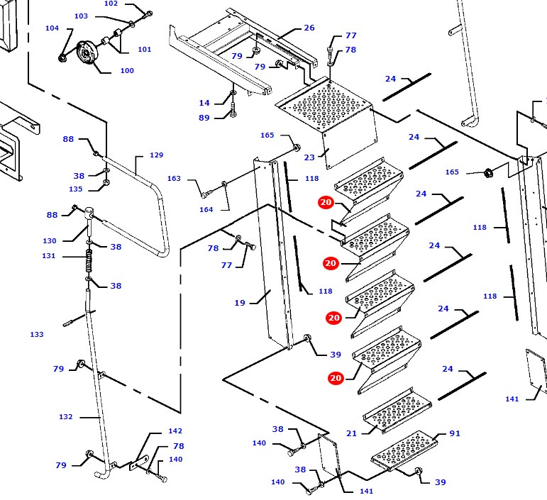 Massey Fergusson MF 30 32 - schody drabinka wejście KOMPLET D28981265 - Footstep for Agricultural machinery: picture 1 Massey Fergusson MF 30 32 - schody drabinka wejście KOMPLET D28981265 - Footstep for Agricultural machinery: picture 1
