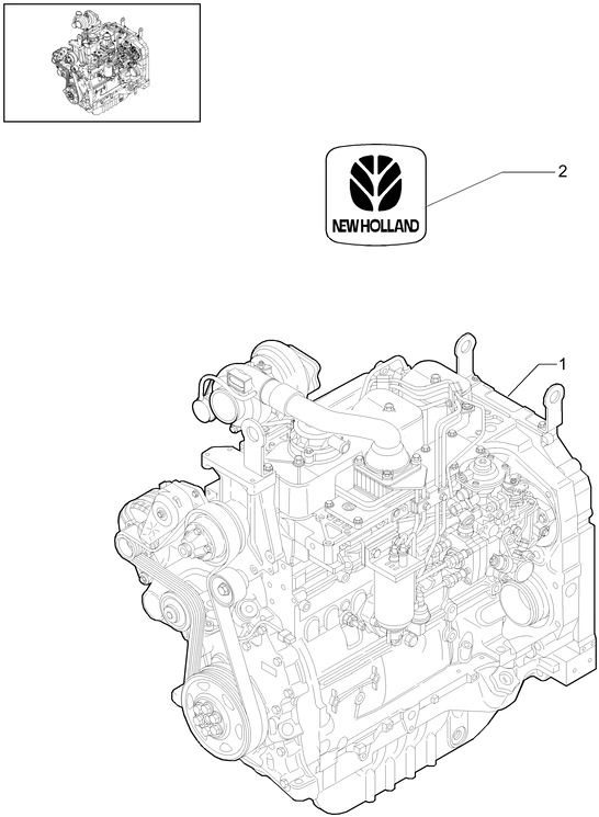 New Holland T6010 Reman-long block long block - nef - tier 3 73329247 - Engine for Farm tractor: picture 1 New Holland T6010 Reman-long block long block - nef - tier 3 73329247 - Engine for Farm tractor: picture 1