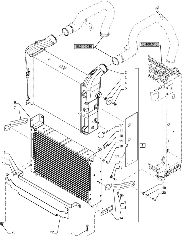 New Holland T6070 Chłodnica 84249211 - Radiator for Agricultural machinery: picture 1 New Holland T6070 Chłodnica 84249211 - Radiator for Agricultural machinery: picture 1
