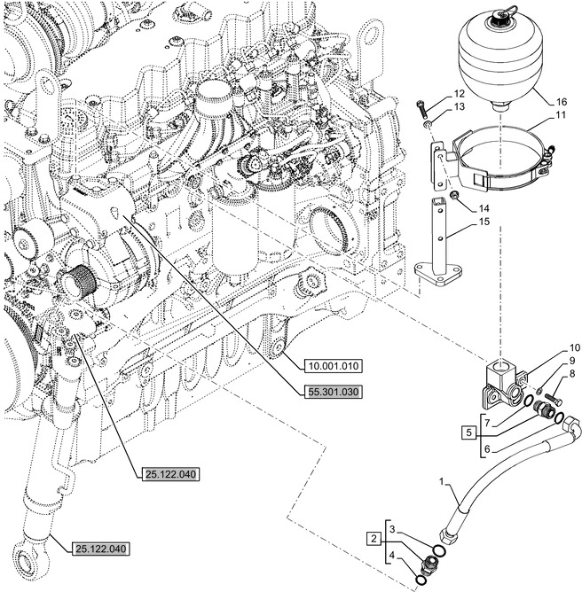 New Holland T6070 Hydroakumulator 47388775 - Hydraulics for Agricultural machinery: picture 1 New Holland T6070 Hydroakumulator 47388775 - Hydraulics for Agricultural machinery: picture 1