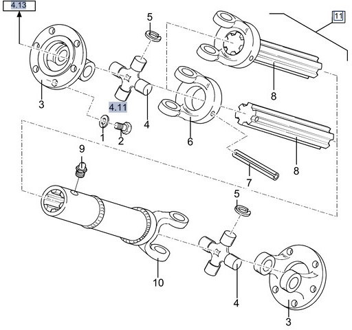 New Holland TX66 TX67 TX68 Wałek Przegubowy CZĘŚCI 434188 84074377 84454449 - Drive shaft for Agricultural machinery: picture 1 New Holland TX66 TX67 TX68 Wałek Przegubowy CZĘŚCI 434188 84074377 84454449 - Drive shaft for Agricultural machinery: picture 1
