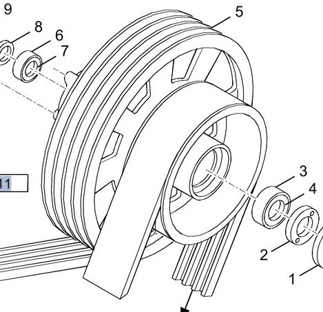 New Holland TX66 TX67 TX68 Koło Pasowe CZĘŚCI 439694 - Spare parts for Agricultural machinery: picture 1 New Holland TX66 TX67 TX68 Koło Pasowe CZĘŚCI 439694 - Spare parts for Agricultural machinery: picture 1