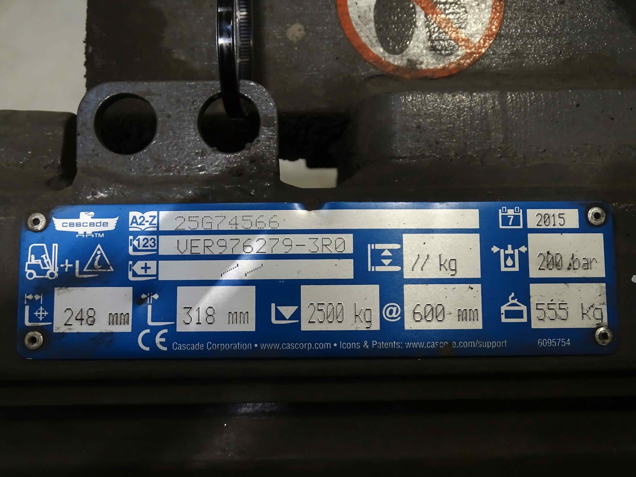 Cascade 25G74566 - Attachment for Material handling equipment: picture 2 Cascade 25G74566 - Attachment for Material handling equipment: picture 2