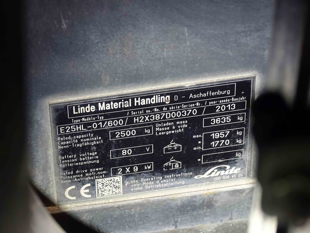 Linde E25HL-01/600 - Electric forklift: picture 2 Linde E25HL-01/600 - Electric forklift: picture 2