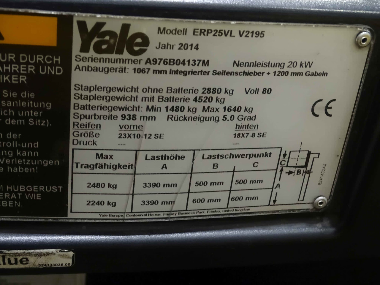 Yale ERP25VL - Electric forklift: picture 2 Yale ERP25VL - Electric forklift: picture 2