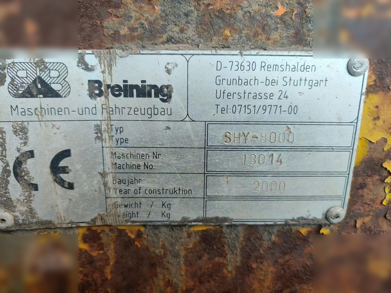 2000 BREINING SHY8000 - Asphalt distributor: picture 2 2000 BREINING SHY8000 - Asphalt distributor: picture 2