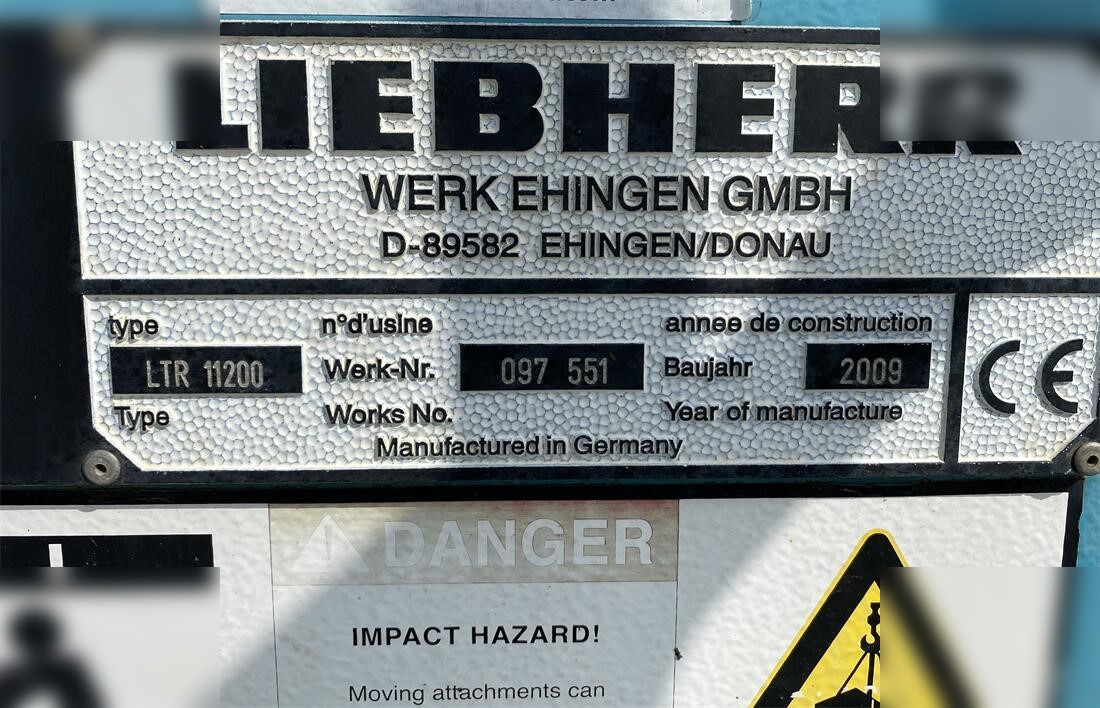 2009 LIEBHERR LTR11200 - Crawler crane: picture 5 2009 LIEBHERR LTR11200 - Crawler crane: picture 5