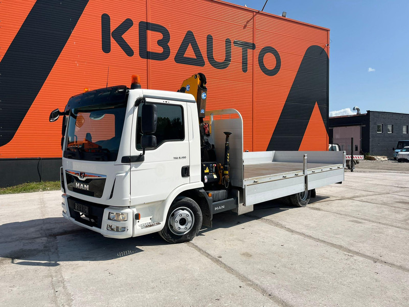 MAN TGL 8.190 4x2 EFFER 80.2/2S / PLATFORM L=5250 mm - Dropside/ Flatbed truck, Crane truck: picture 2 MAN TGL 8.190 4x2 EFFER 80.2/2S / PLATFORM L=5250 mm - Dropside/ Flatbed truck, Crane truck: picture 2